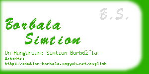 borbala simtion business card